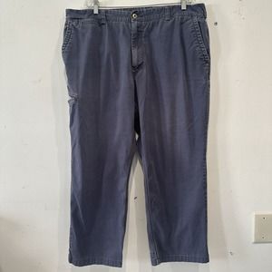 Duluth Trading Flex Ballroom Khakis Mens 40x30 Blue Canvas Pants Workwear